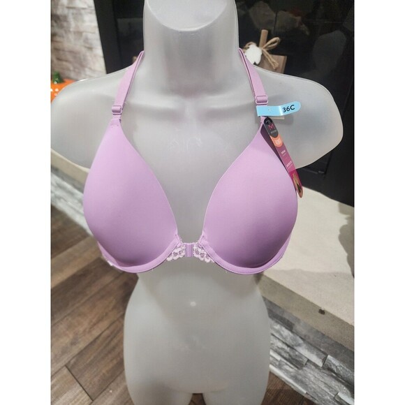 NWT Maidenform One Fabulous Fit Full Coverage Lace Racerback Bra 07112 Size 36C - Picture 1 of 8